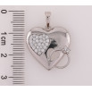 Кулон Xuping Родий Сердечко с цирконием и помолвочным кольцом для цепочки до 6мм фото №2