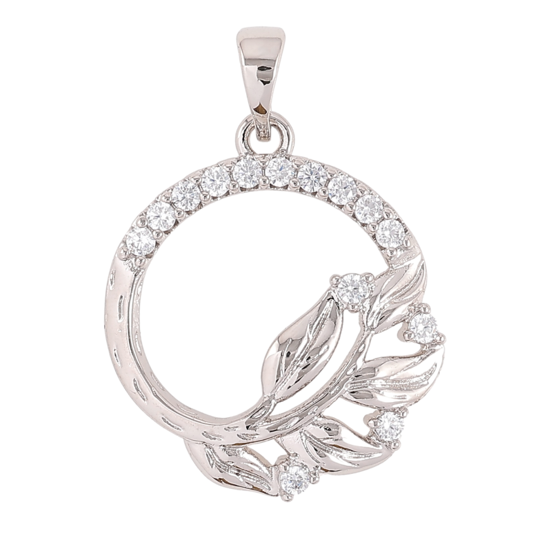 Кулон Xuping Родий Колечко с веточкой для цепочки до 5мм фото №1