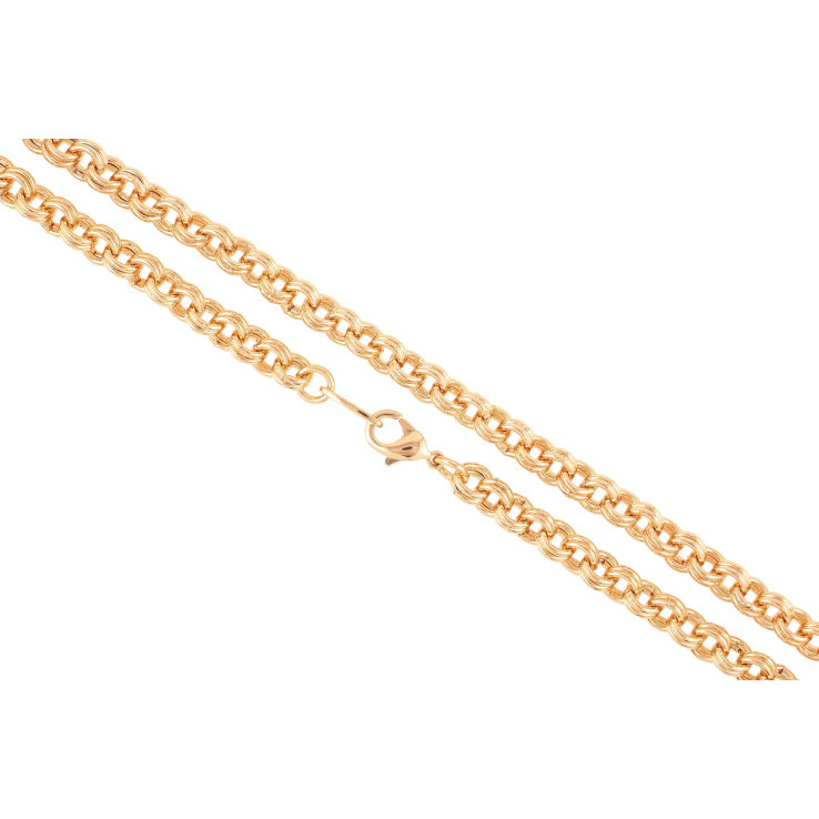 Цепочка Xuping Позолота 18K Плетение Бельцер длинна 50см х 6мм фото №8