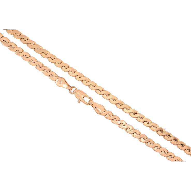 Цепочка Xuping Позолота 18K Плетение Серпантин длинна 50см х 4мм фото №21