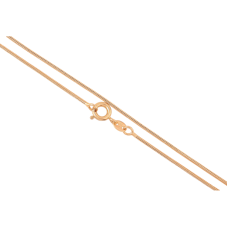 Цепочка Xuping Позолота 18K Плетение Ювелирный шнур с насечками длинна 45см х 1мм фото №1