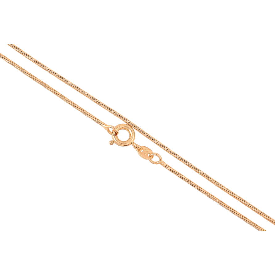 Цепочка Xuping Позолота 18K Плетение Ювелирный шнур с насечками длинна 45см х 1мм фото №1