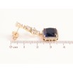 Серьги Xuping Позолота 18K пусеты Изящные подвески с цирконием и синими фианитами фото №2