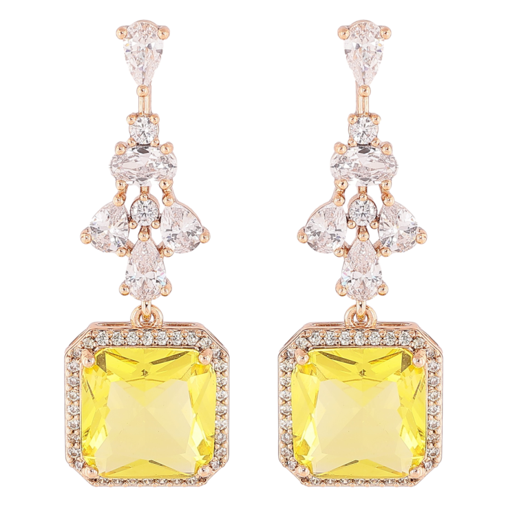 Серьги Xuping Позолота 18K пусеты Изящные подвески с цирконием и желтыми фианитами фото №13 Серьги Xuping Позолота 18K пусеты Изящные подвески с цирконием и желтыми фианитами фото №13