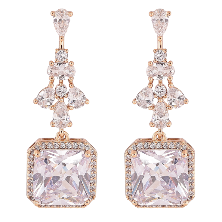 Серьги Xuping Позолота 18K пусеты Изящные подвески с цирконием и фианитами фото №25