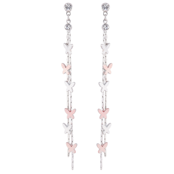 Серьги Xuping Родий пусеты Подвески бабочки с эмалью фото №24