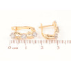 Серьги Xuping Позолота 18K + Родий английский замок Декоративный узор с цирконием фото №2