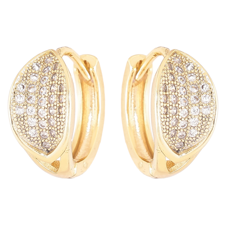 Сережки Xuping Позолота 14K колечка «Інкрустація цирконієм» фото №6