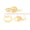 Серьги Xuping Позолота 14K подвески на колечках Круглые подвески с цирконием 2 в 1 фото №2 Серьги Xuping Позолота 14K подвески на колечках Круглые подвески с цирконием 2 в 1 фото №2