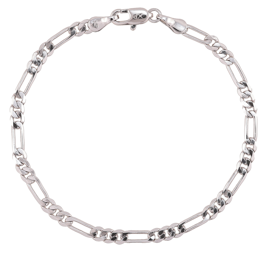 Браслет Xuping Родий Цепочка Фигаро размер 17.5см х 3мм фото №1