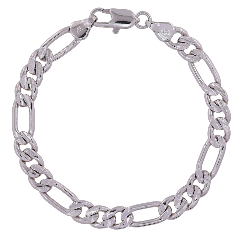 Браслет Xuping Родій «Ланцюжок плетіння Фігаро» розмір 18см х 6.5мм фото №20