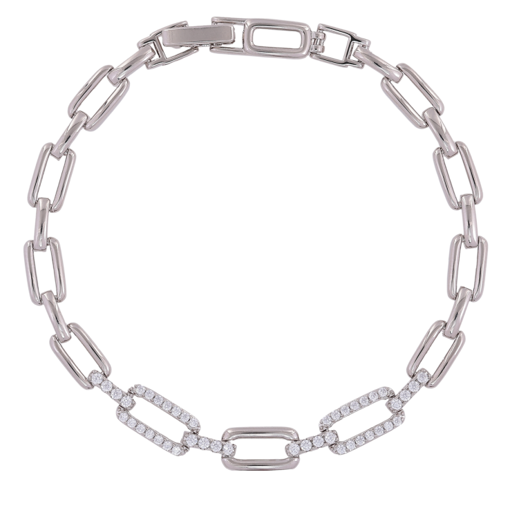 Браслет Xuping Родій «Ланки з цирконієм» розмір 19.5см х 5мм фото №12 Браслет Xuping Родій «Ланки з цирконієм» розмір 19.5см х 5мм фото №12