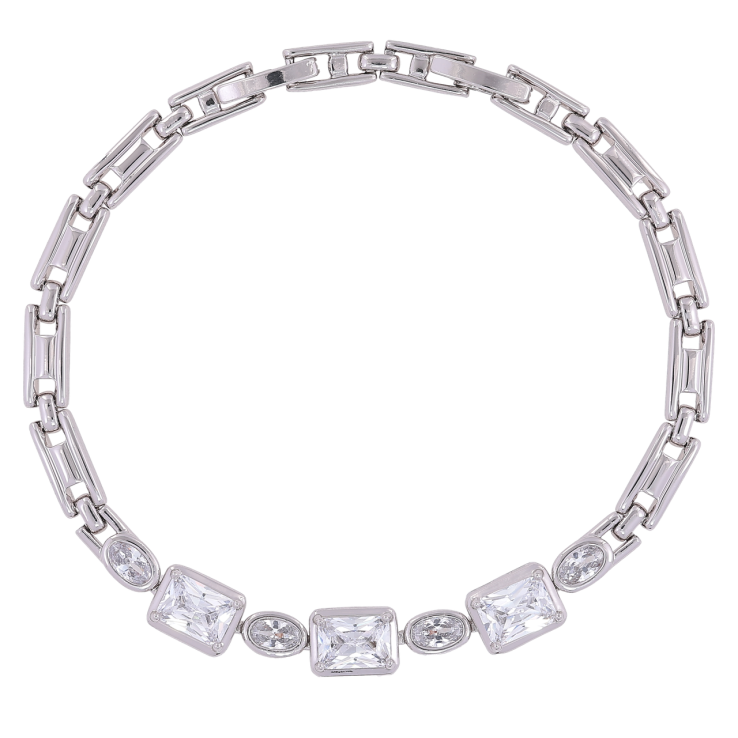 Браслет Xuping Родій «Кришталева вставка» розмір з доп. замком 17.5,19.5см х 4мм фото №14 Браслет Xuping Родій «Кришталева вставка» розмір з доп. замком 17.5,19.5см х 4мм фото №14