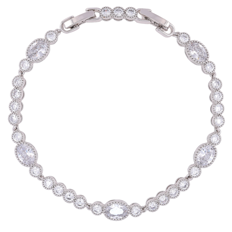 Браслет Xuping Родій «Доріжка цирконію» розмір з доп. замком 17.5,19.5см х 4-6мм фото №17 Браслет Xuping Родій «Доріжка цирконію» розмір з доп. замком 17.5,19.5см х 4-6мм фото №17