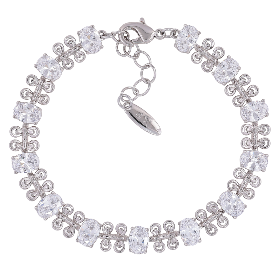 Браслет Xuping Родій «Декоративний візерунок з цирконієм» розмір з доп. ланцюжком 18-20.5см х 7мм фото №1 Браслет Xuping Родій «Декоративний візерунок з цирконієм» розмір з доп. ланцюжком 18-20.5см х 7мм фото №1