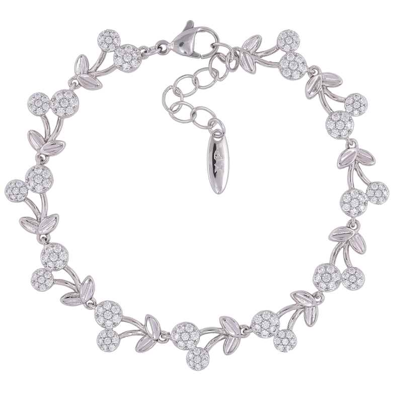 Браслет Xuping Родій «Вишеньки» розмір з доп. ланцюжком 18-21см х 9мм фото №4