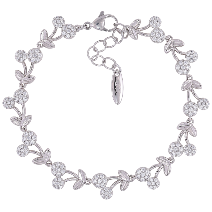 Браслет Xuping Родий Вишенки размер с доп. цепочкой 18-21см х 9мм фото №1