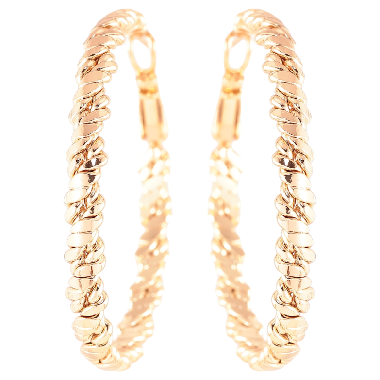 Серьги Xuping Позолота 18K кольца (конго) Декоративный узор ø 4см фото №1