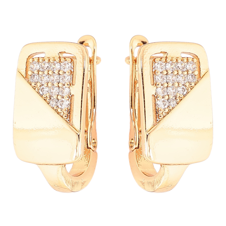 Серьги Xuping Позолота 18K английский замок Инкрустация цирконием фото №7