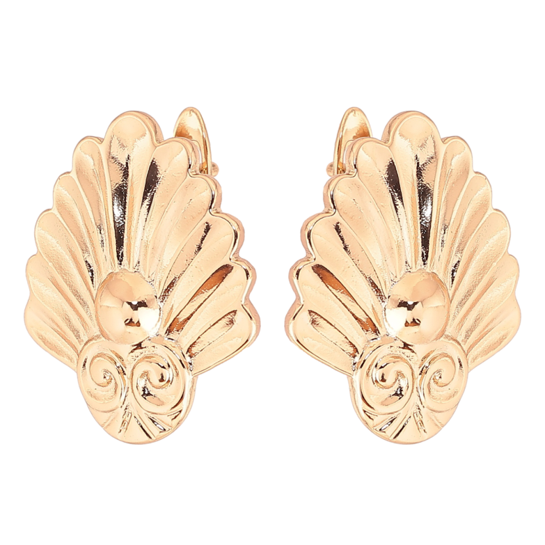 Сережки Xuping Позолота 18K англійський замок «Фантазійний візерунок» фото №1