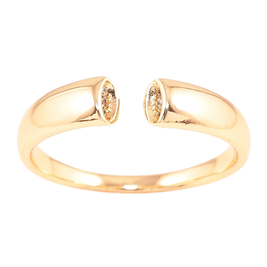 Кольцо Xuping Позолота 18K Разъёмная шинка с цирконием фото №1