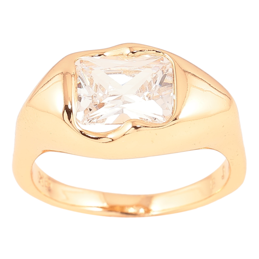 Кольцо Xuping Позолота 18K Фианит фото №1