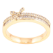 Кольцо Xuping Позолота 18K Дорожки циркония с бантом фото №1