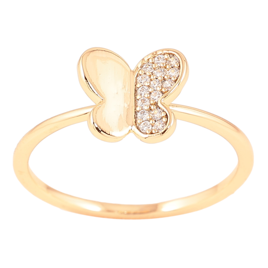 Каблучка Xuping Позолота 18K «Метелик з цирконієм» фото №1