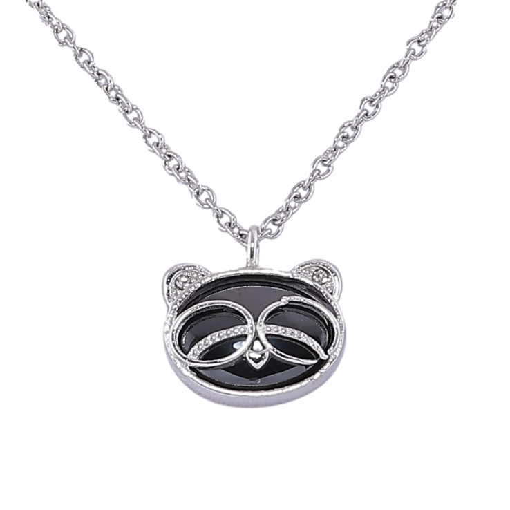 Підвіска на ланцюжку Xuping ТТМ Stainless Steel колір Родій Панда з чорною керамікою» дл. 43-47см х 1.5мм фото №13