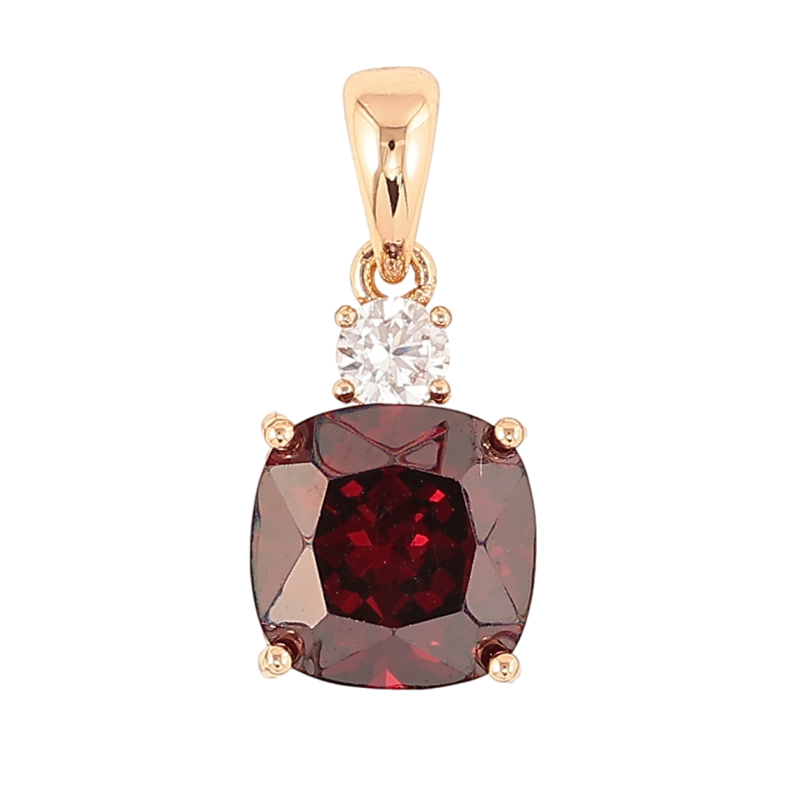 Кулон Xuping Позолота 18K Красный фианит и циркон для цепочки до 5мм фото №1