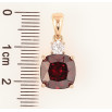 Кулон Xuping Позолота 18K Красный фианит и циркон для цепочки до 5мм фото №2
