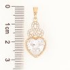 Кулон Xuping Позолота 18K Кристальное сердечко для цепочки до 5мм фото №2