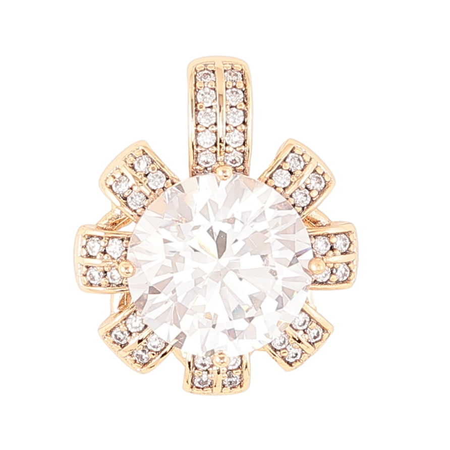 Кулон Xuping Позолота 18K «Кришталева квіточка» для ланцюжка до 5мм фото №1