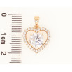 Кулон Xuping Позолота 18K Сердечки с инкрустацией цирконием для цепочки до 5мм фото №2