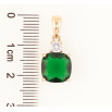Кулон Xuping Позолота 18K Зеленый фианит с цирконом для цепочки до 5мм фото №2