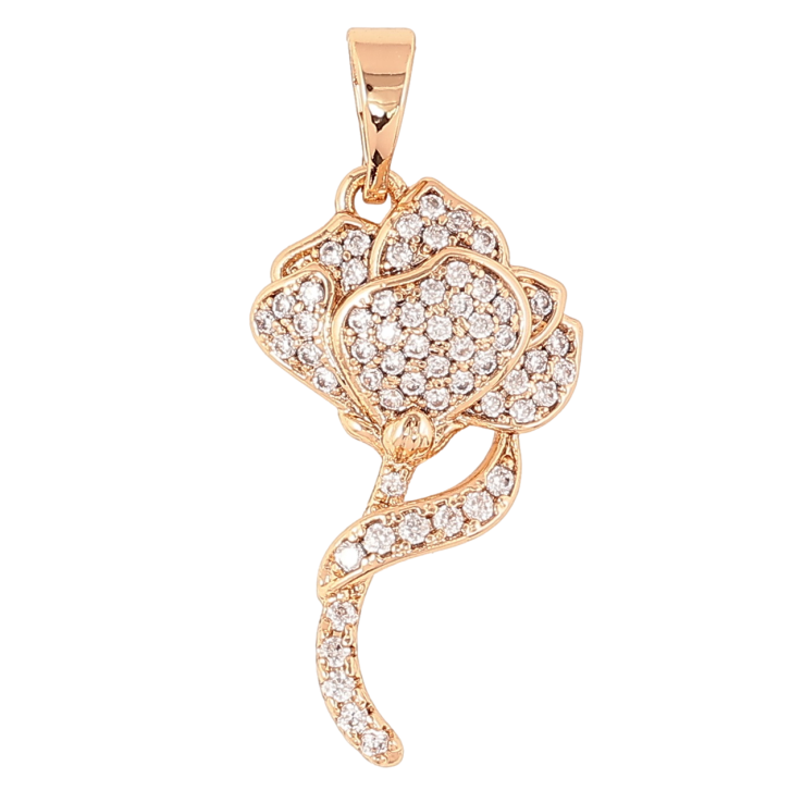 Кулон Xuping Позолота 18K «Квітка з інкрустацією цирконієм» для ланцюжка до 5мм фото №10