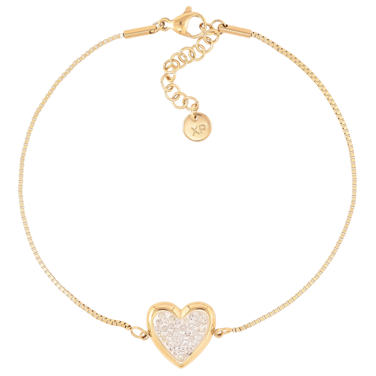 Браслет Xuping ТТМ Stainless Steel цвет 14K Цепочка с сердечком с доп.цепочкой 21-24см х 1мм фото №19