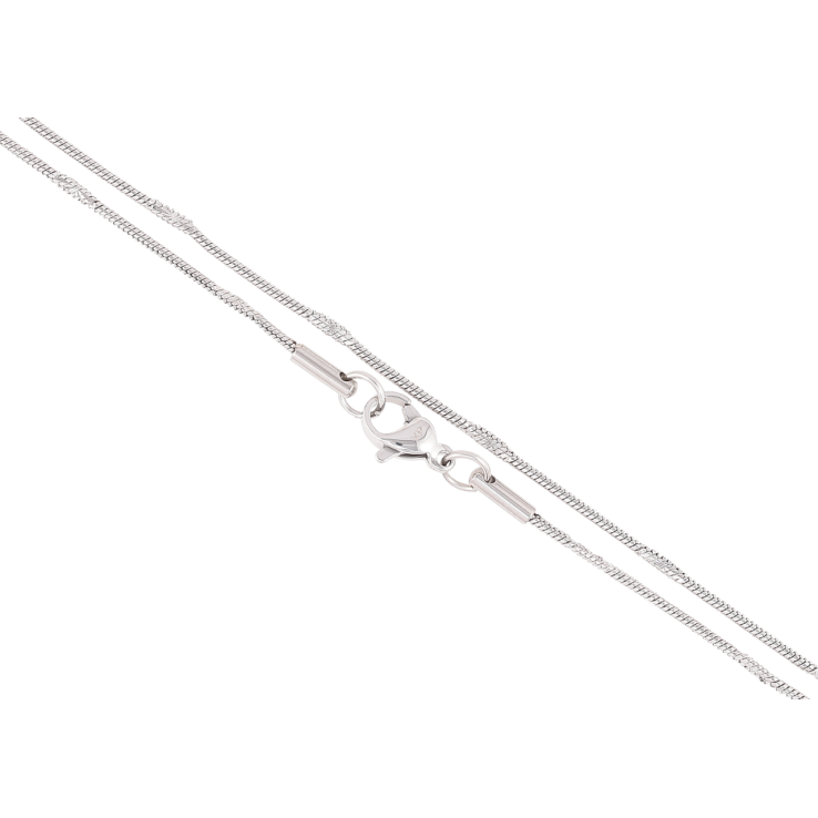 Цепочка Xuping ТТМ Stainless Steel цвет Родий Плетение Ювелирный шнур с прокаткой длина 45см х 1мм фото №10