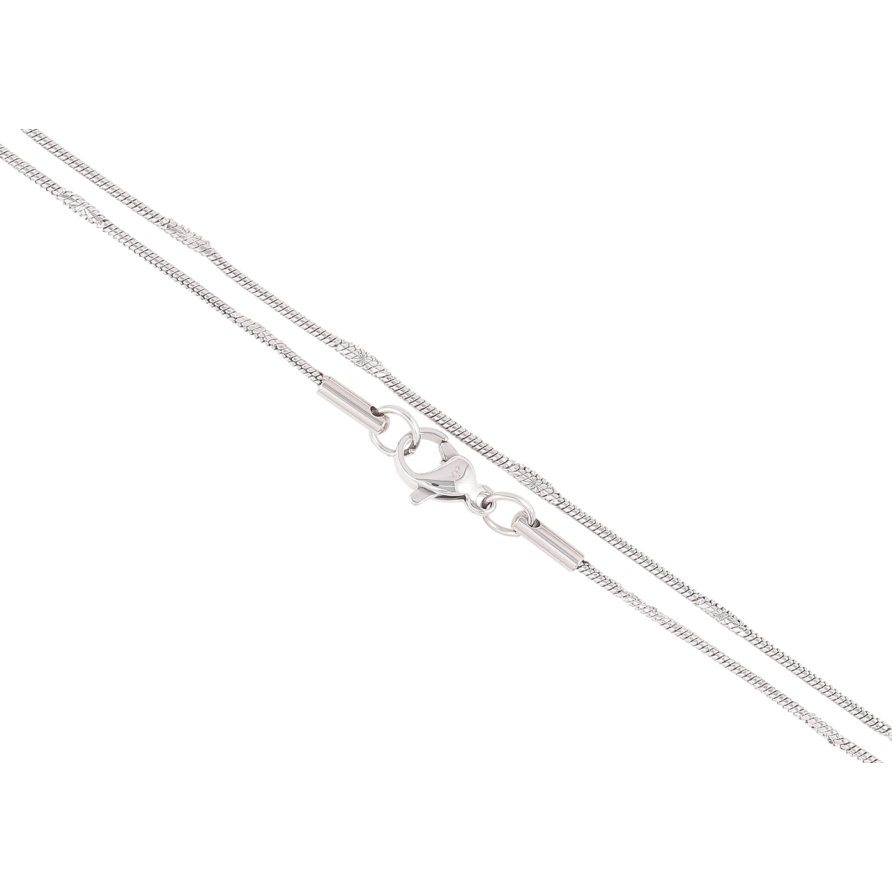 Цепочка Xuping ТТМ Stainless Steel цвет Родий Плетение Ювелирный шнур с прокаткой длина 45см х 1мм фото №1