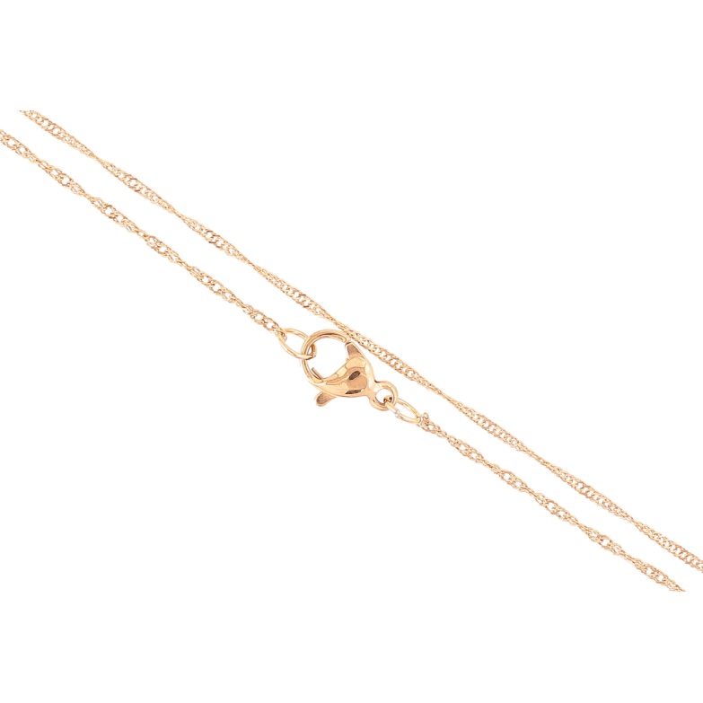 Цепочка Xuping ТТМ Stainless Steel цвет 18К Плетение Сингапур длина 46см х 1мм фото №1