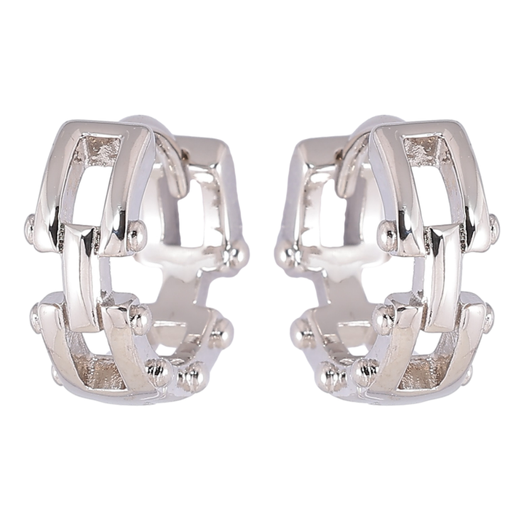 Серьги Xuping Родий колечки Декоративный узор фото №19