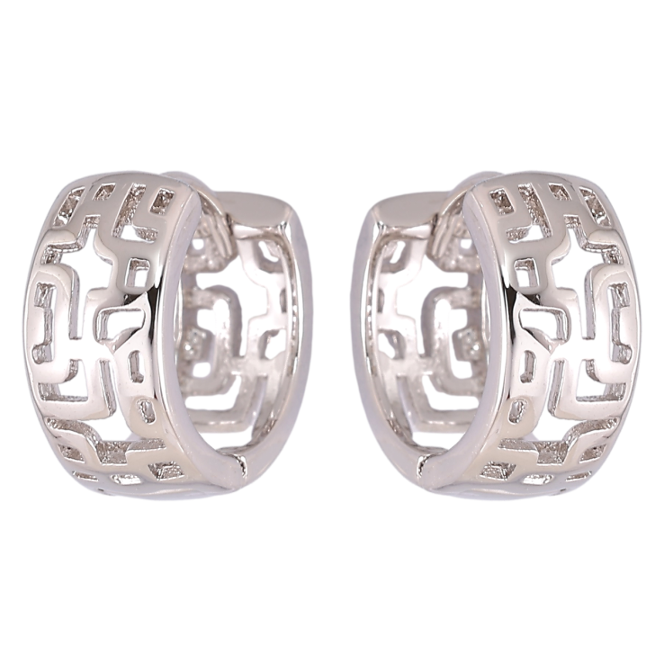 Серьги Xuping Родий колечки Резной узор фото №13