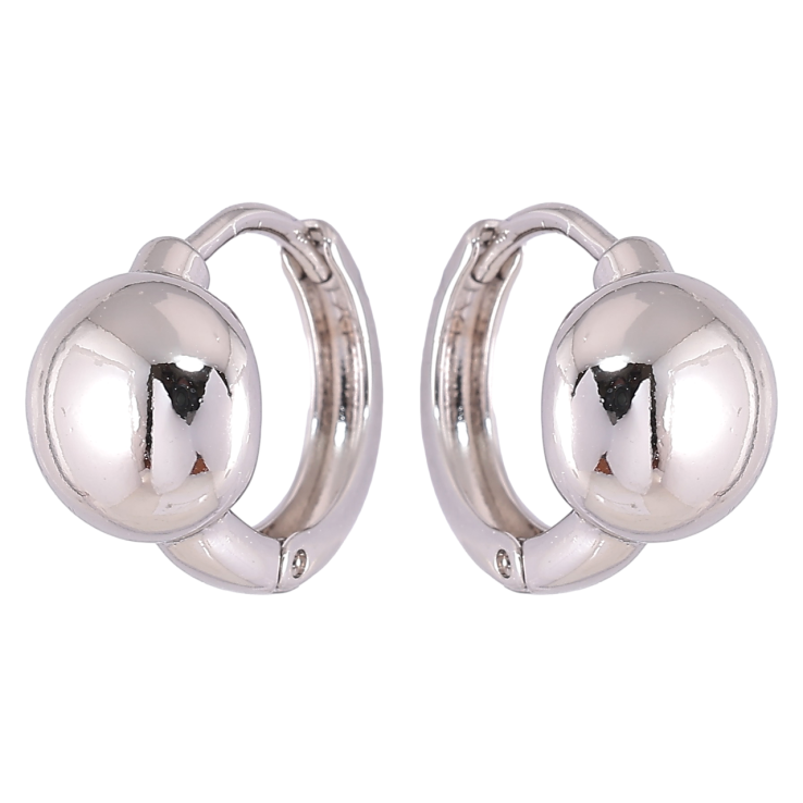Серьги Xuping Родий колечки Полусферы фото №14