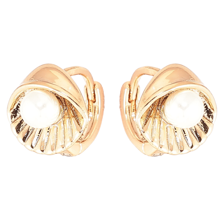 Сережки Xuping Позолота 18K колечка «Мушлі з перлинами» фото №18 Сережки Xuping Позолота 18K колечка «Мушлі з перлинами» фото №18