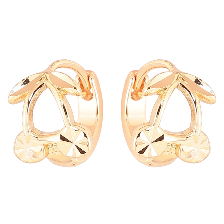 Серьги Xuping Позолота 18K колечки Вишенки фото №2