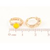 Серьги Xuping Позолота 18K колечки Круги с желтой эмалью фото №2