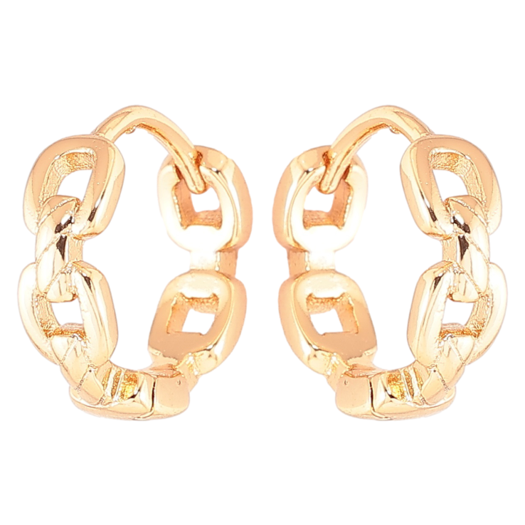 Сережки Xuping Позолота 18K колечка «Візерунок ланцюжок» фото №25 Сережки Xuping Позолота 18K колечка «Візерунок ланцюжок» фото №25