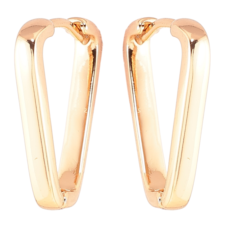 Серьги Xuping Позолота 18K колечки Треугольные фото №1 Серьги Xuping Позолота 18K колечки Треугольные фото №1