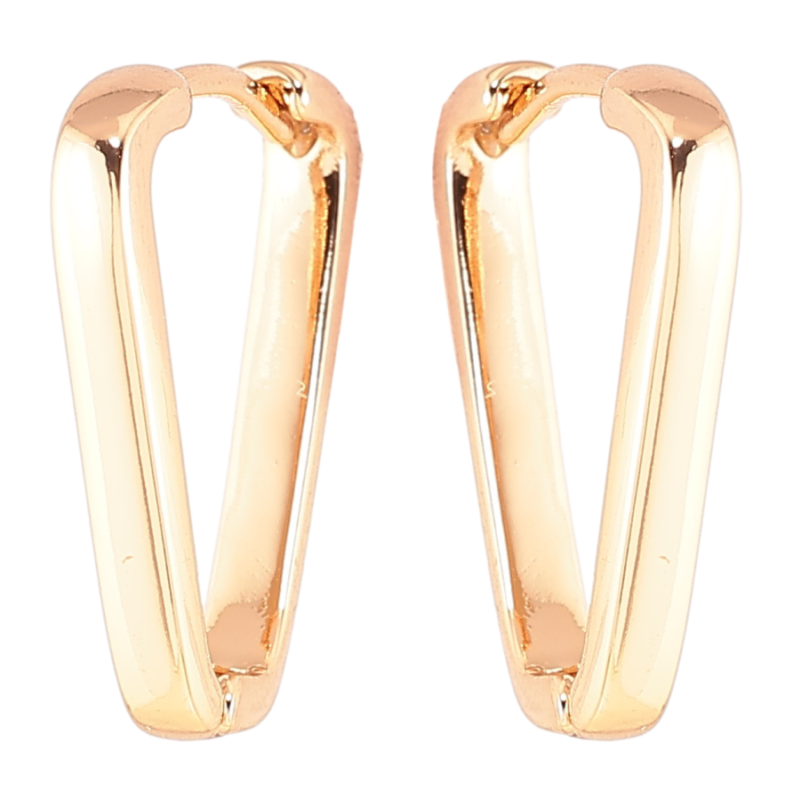 Сережки Xuping Позолота 18K колечка «Трикутні» фото №1