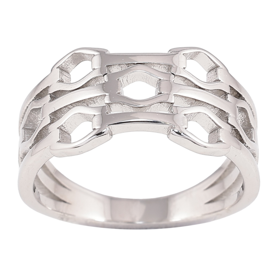 Кольцо Xuping TTM Stainless Steel Цвет Родий Декоративный узор фото №1